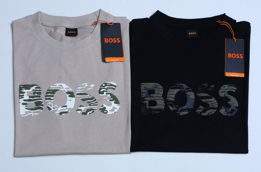 Playera Boss camuflaje negra
