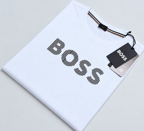 Playera Boss logo rayado