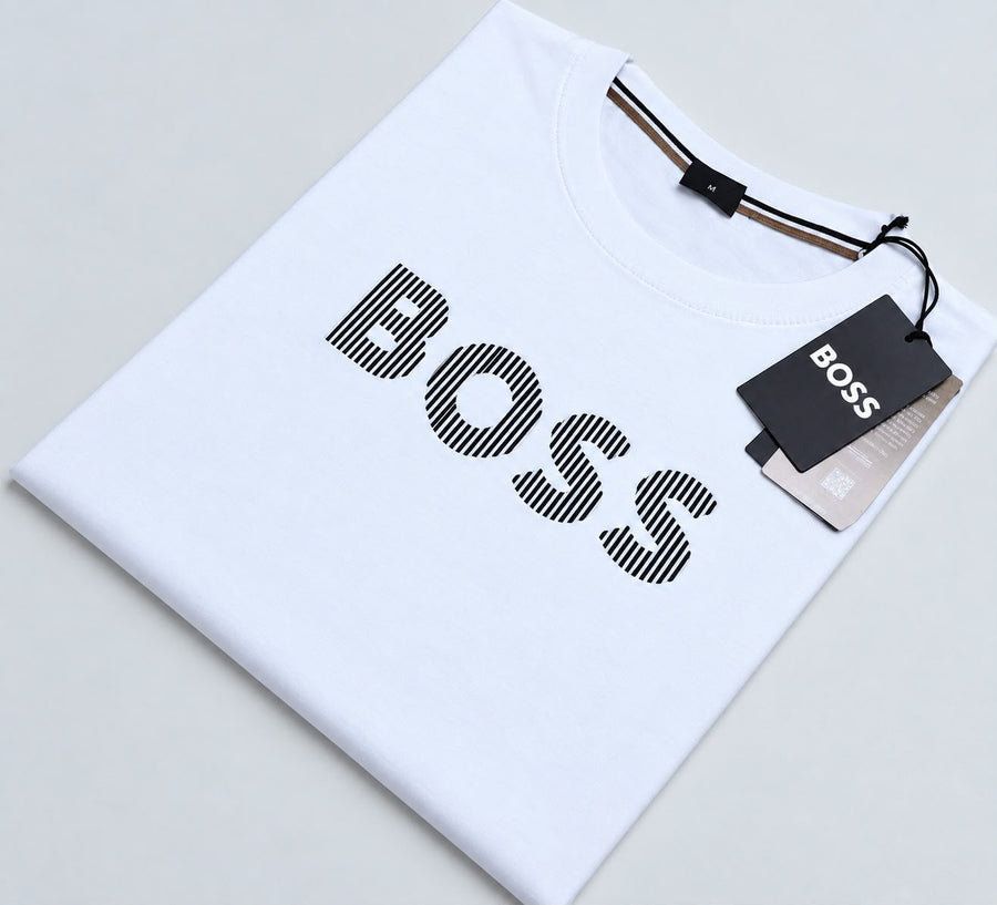 Playera Boss logo rayado