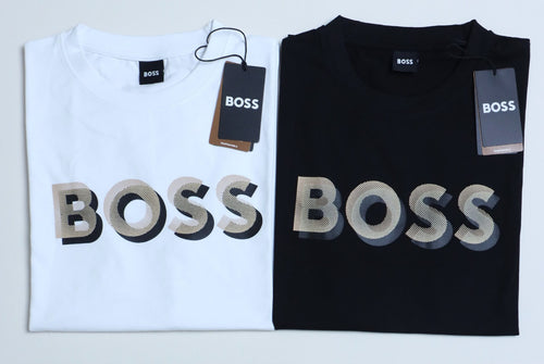 Playera Boss logo malla negra