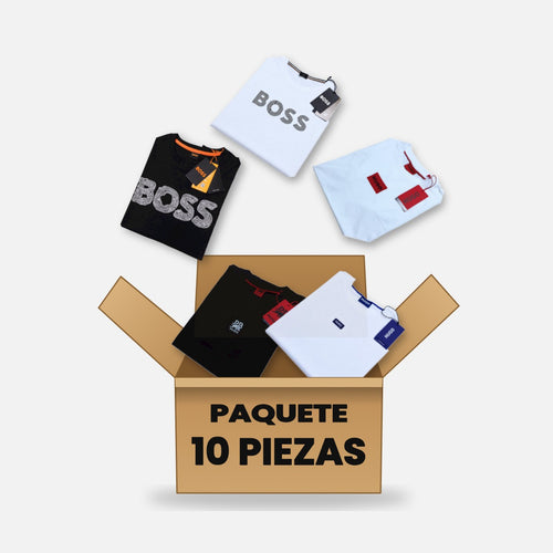 Paquete 10 playeras Hugo y Boss