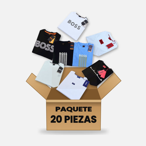 Paquete 20 playeras Hugo y Boss