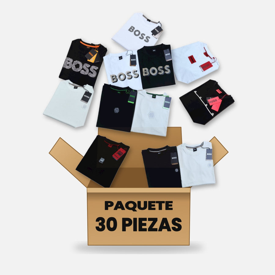 Paquete 30 playeras Hugo y Boss