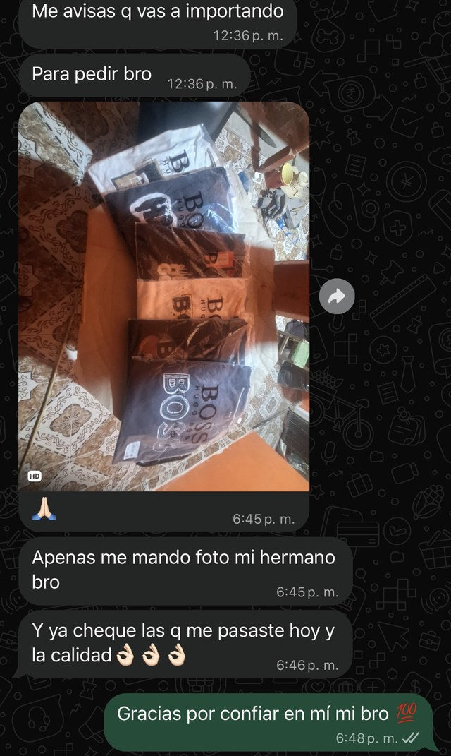 Cliente revisó la calidad de las playeras y quiere pedir otra vez