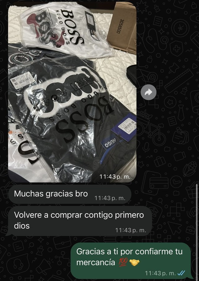 Cliente confirma que llegó su paquete y que volverá a comprar