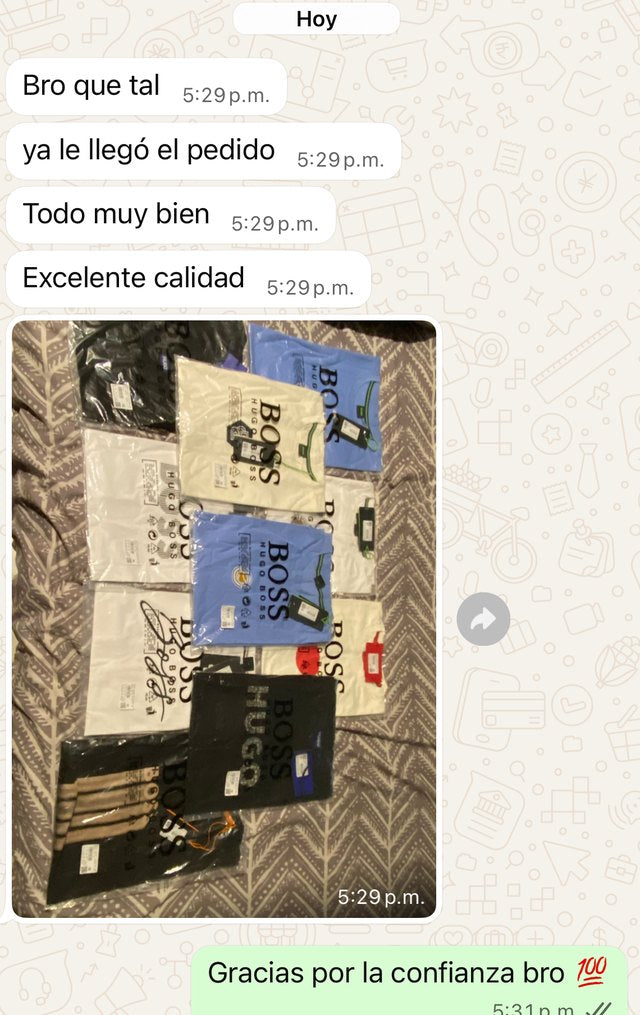 Cliente recibió su pedido y dice que tiene excelente calidad