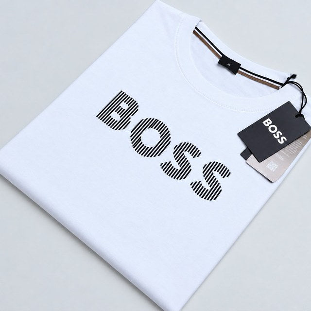 Playera Boss logo rayado