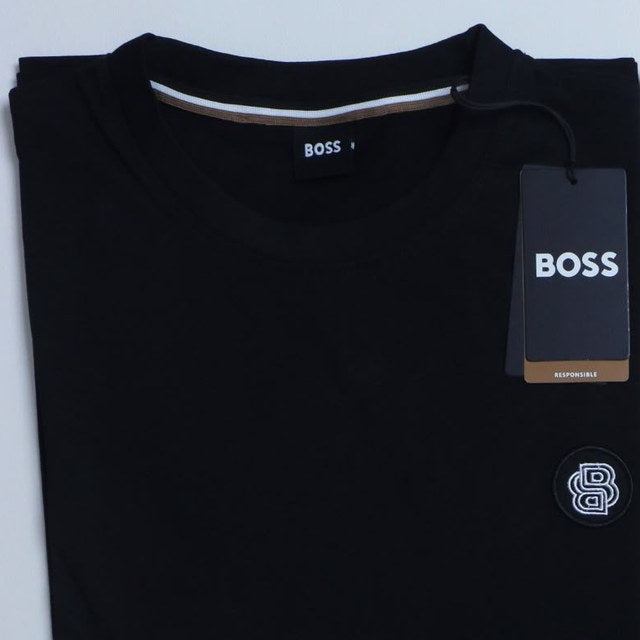 Playera Boss parche circular negra